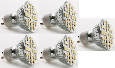 5 ampoule gu10 24 led 5w smd 5050 spot blanc chaud 3w 4w 6w eclairage lumiere basse conso 220v 240v ECLATS DESTOCKAGE