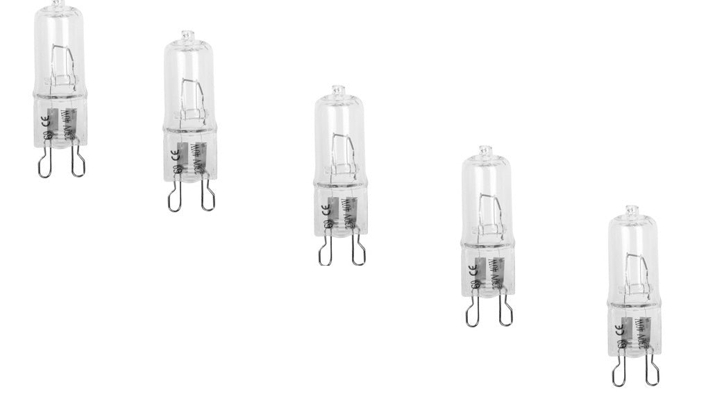 5 ampoules halogene g9 28w 40w 220v 230v 240v claire 2000h lumiere eclairage lampe economie energie ECLATS DESTOCKAGE