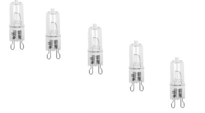 5 ampoules halogene g9 40w 220v 230v 240v claire 28w lumiere eclairage lampe economie energie ECLATS DESTOCKAGE