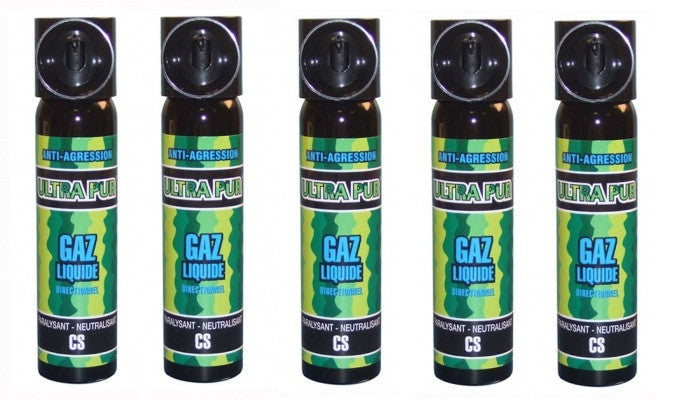 5 Bombe lacrymogene spray légitime défense securite police ECLATS DESTOCKAGE