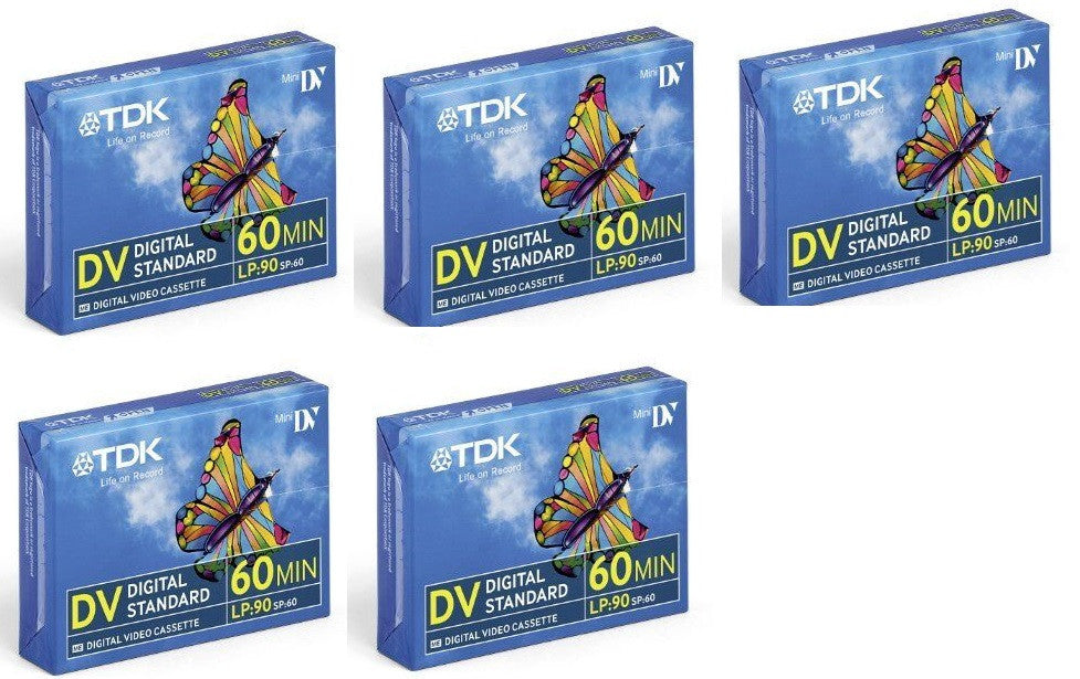 5 cassettes video mini dv 60 min dvm60 maxell 60 minutes max-dvm60p5 ECLATS DESTOCKAGE