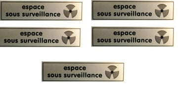 5 etiquettes signalisation affichage panneau sticker espace video surveillance autocollant signale ECLATS DESTOCKAGE