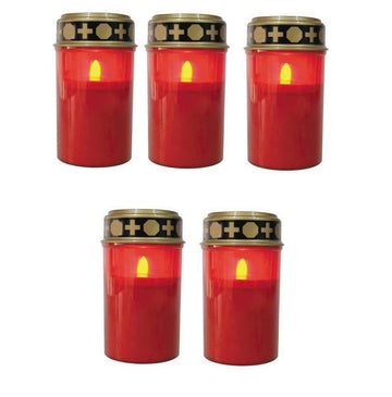 5 lampes veilleuse de neuvaine a led cimetiere clgl eclairage ampoule bougie a pile tombe ECLATS DESTOCKAGE