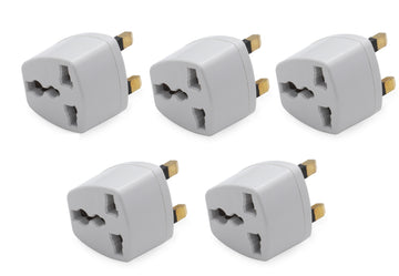 5 pcs adaptateur universel de voyage angleterre us/eu/japan/ vers uk 3 broches convertisseur - ECLATS DESTOCKAGE
