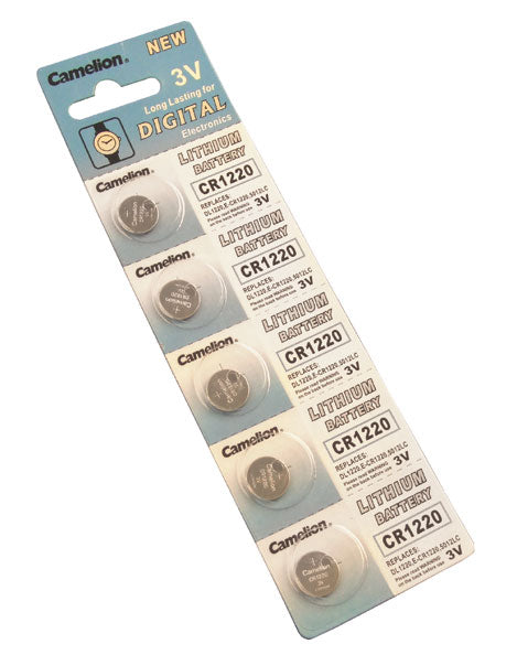 5 piles bouton lithium 3v 38mah cr1220 alimentation tension 3vcc ECLATS DESTOCKAGE