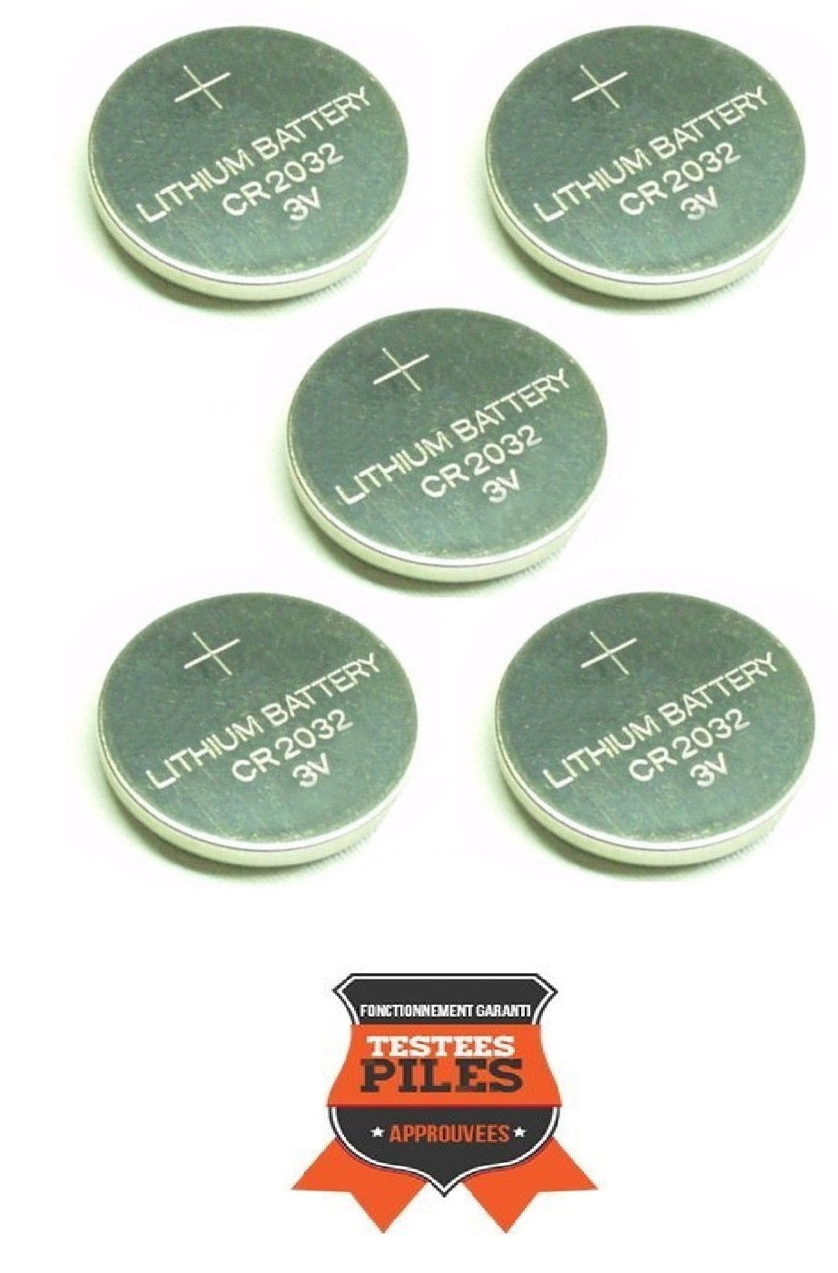 5 piles cr2032 230ma bouton lithium 3v capacite alimentation tension ECLATS DESTOCKAGE