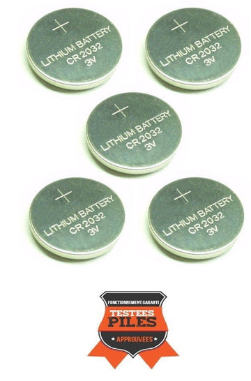 5 piles cr2032 230ma bouton lithium 3v capacite alimentation tension ECLATS DESTOCKAGE