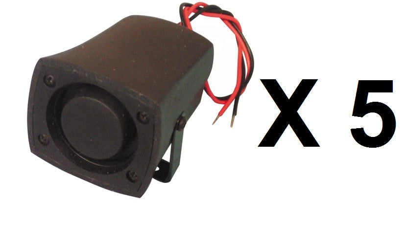 5 Sirènes etanche alarme electronique sonore 110db sv/ps1 6v 7v 8v 9v 10v 11v 12v 13v ms102 ECLATS DESTOCKAGE