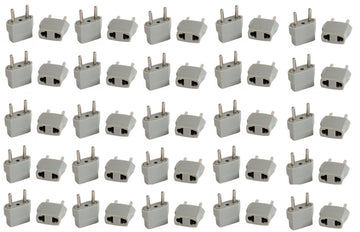 50 Adaptateur gris voyage prise electrique secteur us vers fiche euro chine japon canada - ECLATS DESTOCKAGE