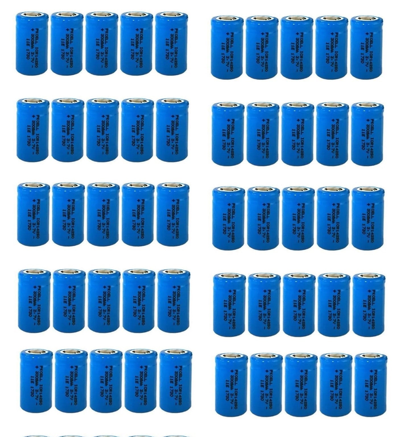 50 Batterie lithium rechargeable 14250 3.7v 300mAh ICR14250 1/2AA lampe torche Appareil photo ECLATS DESTOCKAGE