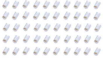 50 fiches rj45 plug cristal 8p/8c reseau télephonique internet pluglan connecteur ethernet ECLATS DESTOCKAGE