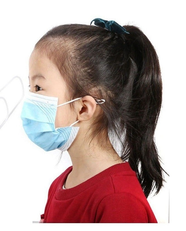 50 Masques jetables a lanieres enfant  antipollution protection respiratoire 3 plis anti-poussière bouche nez ECLATS DESTOCKAGE