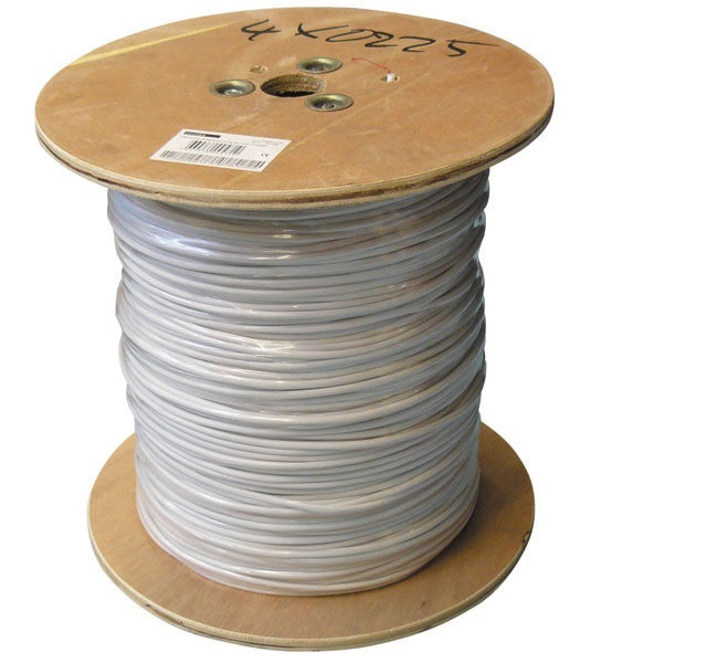 500m cable 4x0,22 souple blinde blanc ø4mm fil 4x0.22 avec ecran cablage alarme telephone - ECLATS DESTOCKAGE