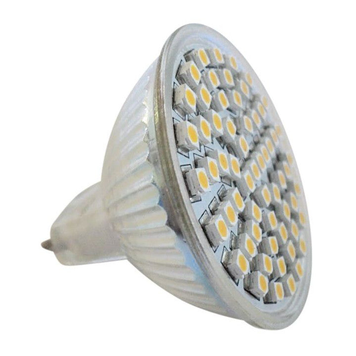 Lampe ampoule smd 60 led mr16 12v 2.5w 3w 3.5w blanc chaud gu5.3 4w ev610mr eclairage basse conso