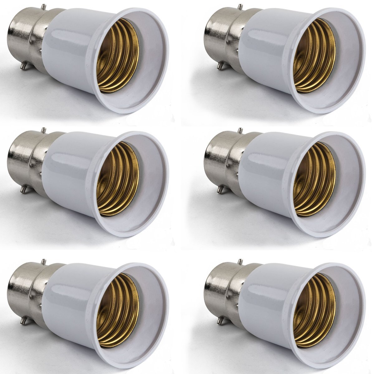 6 adaptateurs b22 a e27 douille lampe ampoule led adaptation culot ECLATS DESTOCKAGE