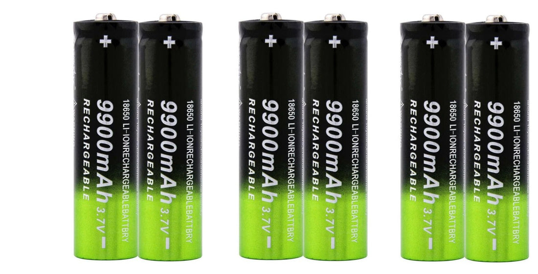 6 batteries rechargeable 18650 3.7v 9000mah 9a KingWei li-ion pour lampe torche q5 - ECLATS DESTOCKAGE