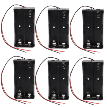 6 Boitier Bloc Coupleur Support de 2 Batterie Pile rechargeable 18650 3.7v ECLATS DESTOCKAGE