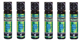 6 bombe lacrymogene aerosols gaz paralysant cs 2% 75ml spray légitime défense securite police ECLATS DESTOCKAGE