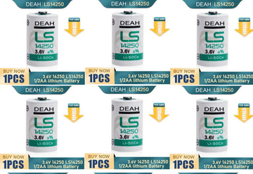 6 piles lithium 3.6v 1/2aa er14250 ls14250 lr14250 er14250h li-socl2 1200mah ECLATS DESTOCKAGE