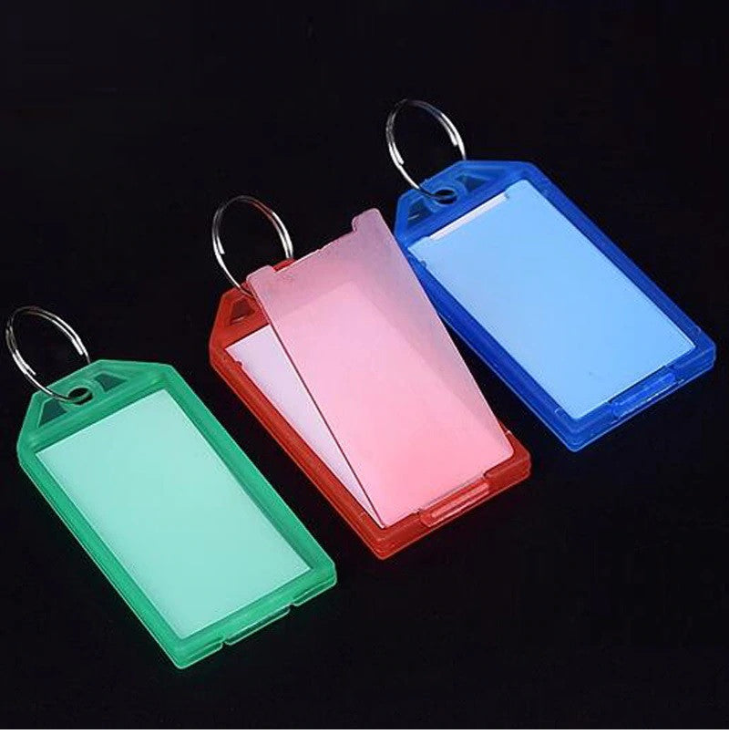 60 Porte-clé plastique solide grand affichage avec etiquette ECLATS DESTOCKAGE