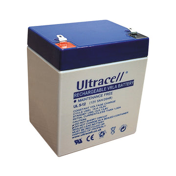 Batterie rechargeable 12v 5ah accus ul5-12 accumulateur plomb gel pile 4.5ah 5a ultracell