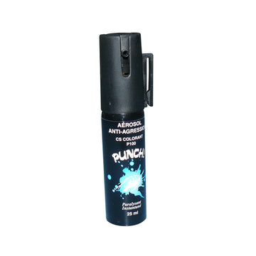 Aérosol défense blue defender gaz cs bleu 2% 25ml spray paralysant bombe lagrymogene