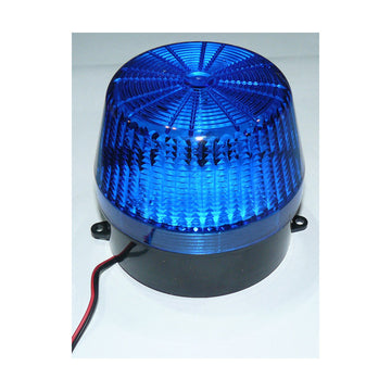 Flash alarme stroboscope electronique xenon 6v 12v couleur bleu esb-100 Ø99x89mm