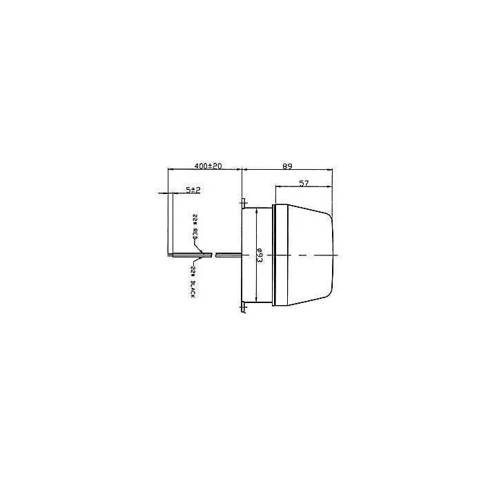 Flash alarme stroboscope electronique xenon 6v 12v couleur bleu esb-100 Ø99x89mm