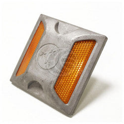 Plot routier aluminium Reflecteur double ancrage rétro-réfléchissant se92 securite routiere marquage