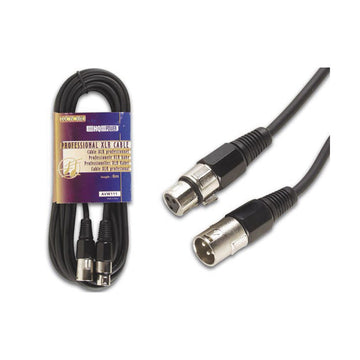Cable professionnel xlr mâle vers xlr femelle (3m noir) avw111 3