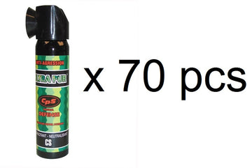 70 aerosols defense bombe lacrymogène 75ml gaz paralysant poivre securite repousse chien police ECLATS DESTOCKAGE