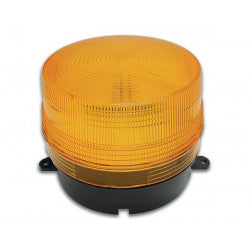 Flash alarme stroboscope feu xenon 6v 12v couleur ambre esb-100 orange ø100x80mm ip 65