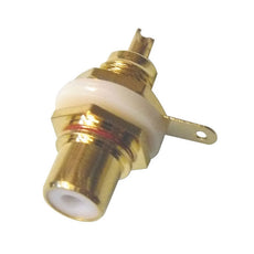 Embase chassis femelle rca rouge doree cospc14rg