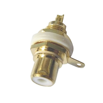 Embase chassis femelle rca blanc doree cospc15bg