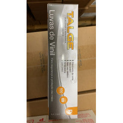 100 Gants vinyle noir ll gant non poudre protection