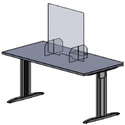 vitre ecran protection plexiglass transparent 50X45cm separation latérale bouclier hygiaphone separateur A03