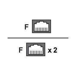 Adaptateur 8p8c rj45 femelle 2 x rj45 femelle doubleur dedoubleur modulaire ethernet network lan
