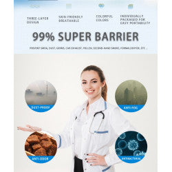 Masque respiratoire coton lavable reutilisable livre sans filtre mrlavf anti poussiere pollution