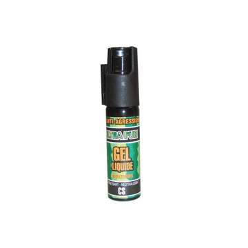 Aerosol de defense gel paralysant cs 2% 25ml arme bombe gaz lacrymogène spray police securite vigile