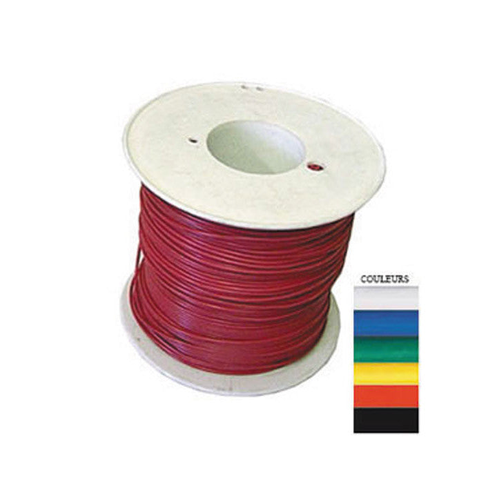 Fil de cablage multibrin pvc vert 3.7mm 12a le metre fi90100v