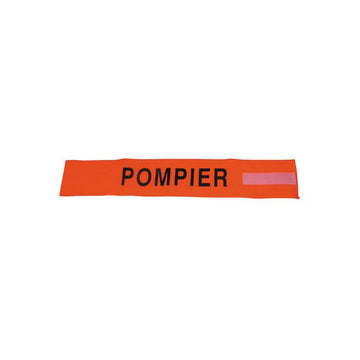 Brassard orange fluo pompiers velcro securite routiere en471 haute visibilite protection bras feu
