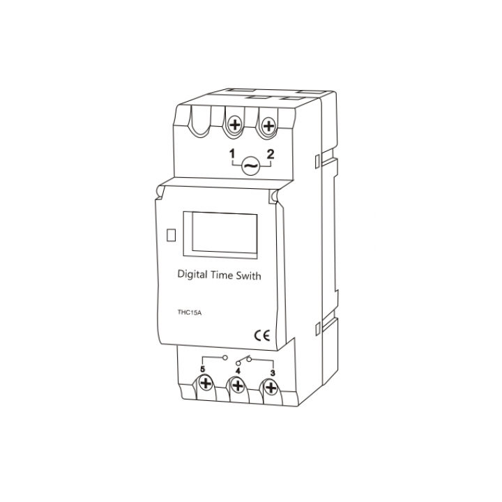 Programmateur 220v 2200w interrupteur horaire rail din thc15a horloge hebdomadaire minuterie 230v