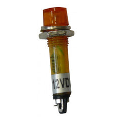 Voyant jaune orange indicateur lumineux 12v miniature diamètre de perçage 7mm 12vcc