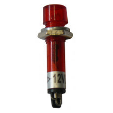 Voyant rouge indicateur lumineux 12v miniature diamètre de perçage 7mm corps en plastique