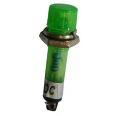 Voyant vert indicateur lumineux 12v miniature diamètre de perçage 7mm corps en plastique feu 12vcc