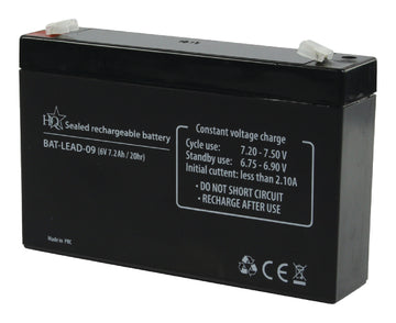 Accumulateur plomb gel etanche 6v 7ah 7.2ah 7.5ah batterie rechargeable fauteuil roulant - ECLATS DESTOCKAGE