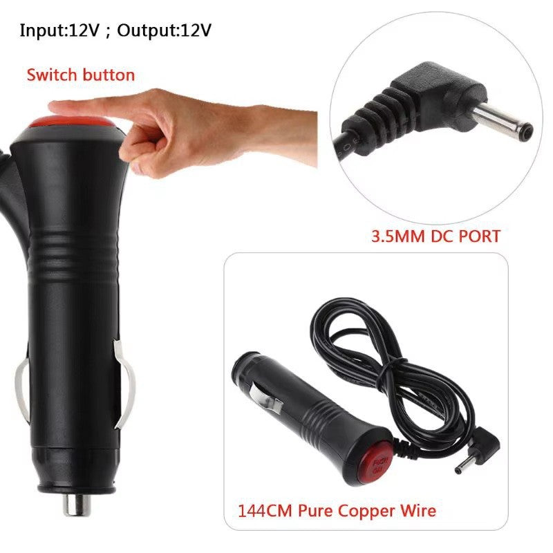 Adaptateur allume cigare + fiche 3.5 * 1.5mm pour charger batterie 18650 de torche rechargeable BATL1R dadpr - ECLATS DESTOCKAGE