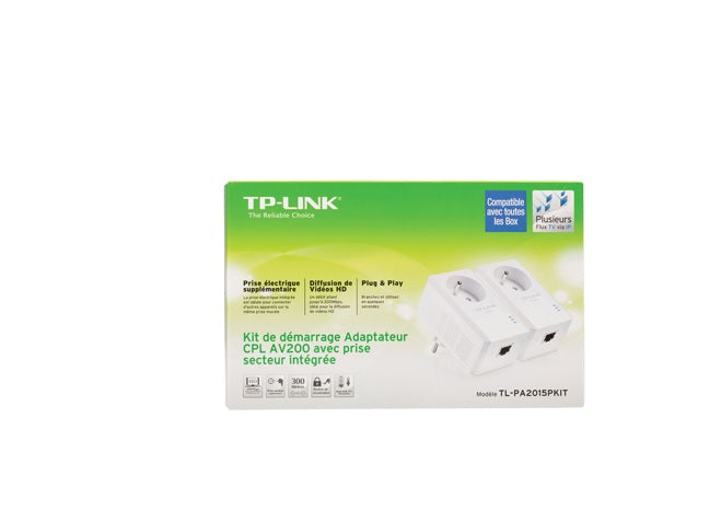 Adaptateur cpl av200 prise intégrée plug and play rj45 femelle ECLATS DESTOCKAGE