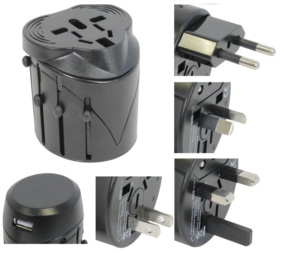 Adaptateur de vacance voyage usb 150 pays universel japon chine royaume-uni irlande europe corée - ECLATS DESTOCKAGE