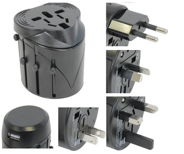 Adaptateur de vacance voyage usb 150 pays universel japon chine royaume-uni irlande europe corée - ECLATS DESTOCKAGE